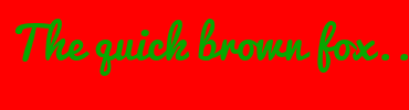 Image with Font Color 07A700 and Background Color FF0000